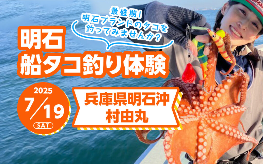 明石 船タコ釣り体験［2025年7月19日(土)開催］ | つりジェンヌ