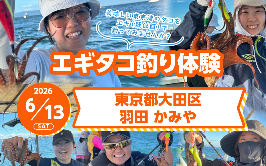 エギタコ釣り体験［2026年6月13日(土)開催］ | つりジェンヌ